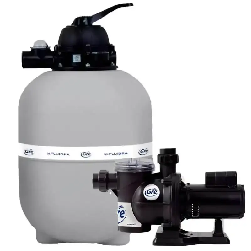 Bomba para Piscina 1,25 CV Bivolt com Filtro GRE 700 1,5CV até 112.000L FLUIDRA