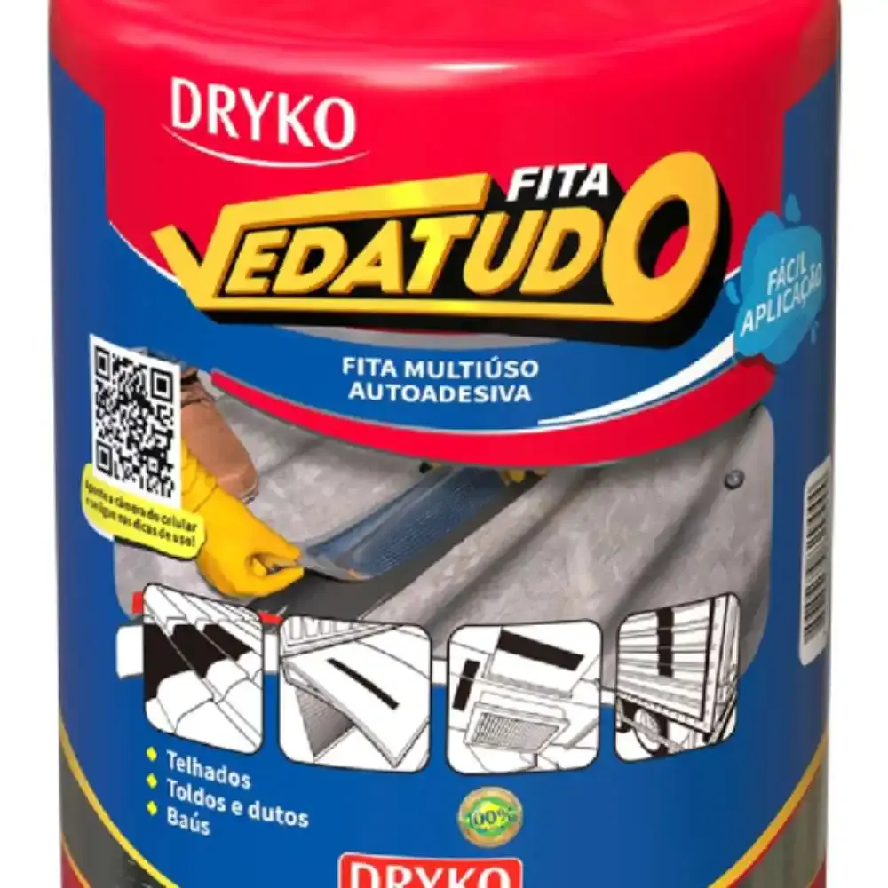 Fita Autoadesiva Asfáltica Vedatudo 20 CM x 10 Metros DRYKO — fotografia 4