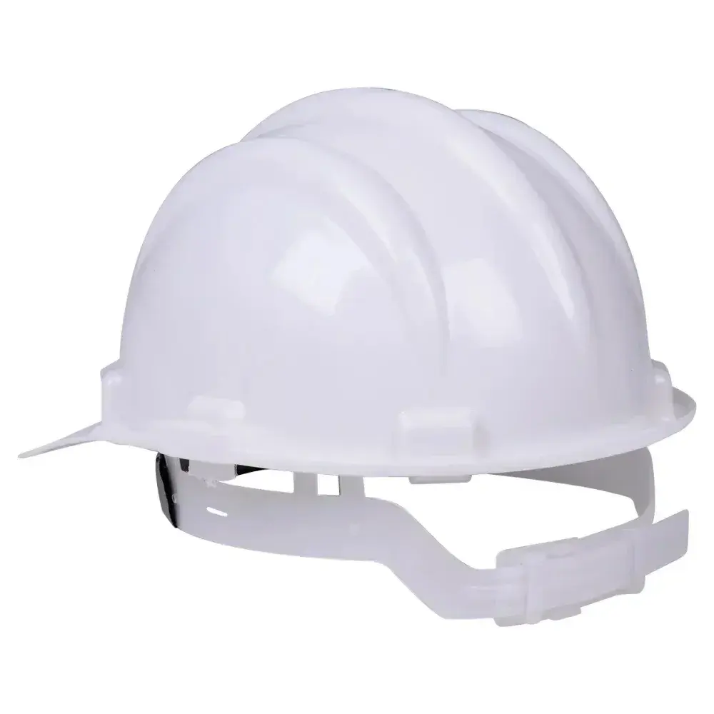 Capacete de proteção branco com carneira e aba frontal Worker — fotografia 9