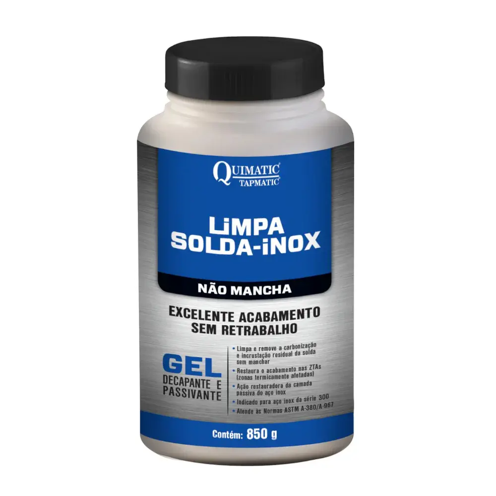 Gel decapante limpa solda inox 850G quimatic tapmatic