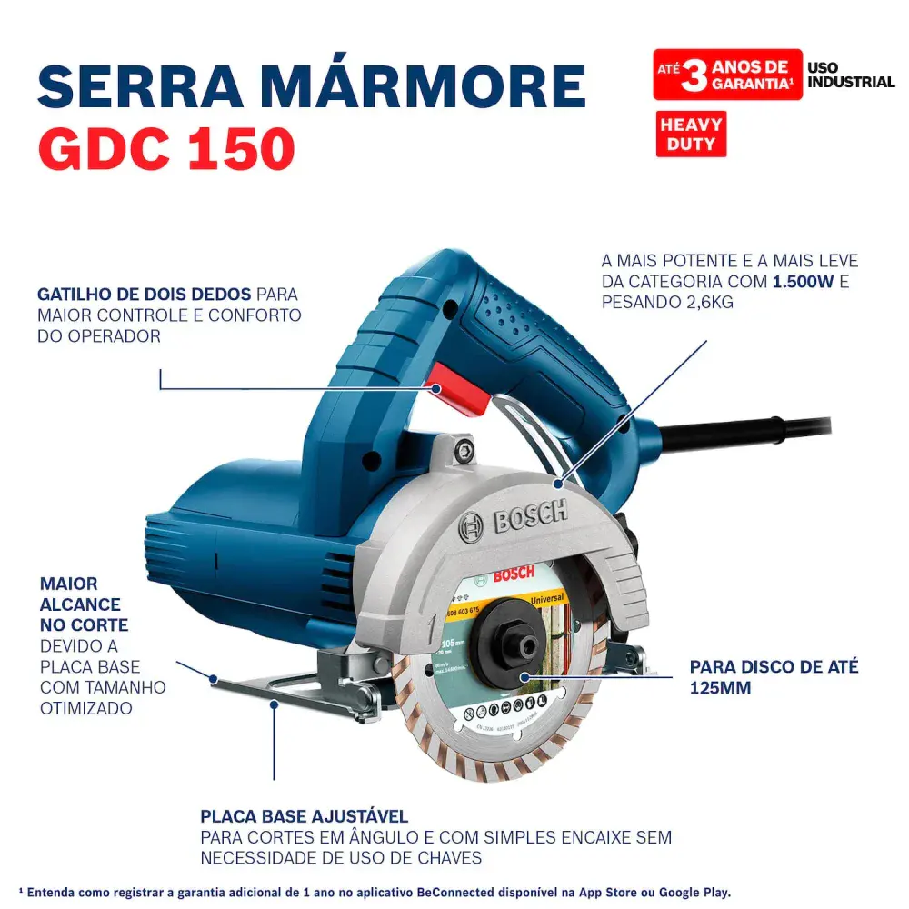 Serra mármore elétrica titan GDC150 Bosch — fotografia 12