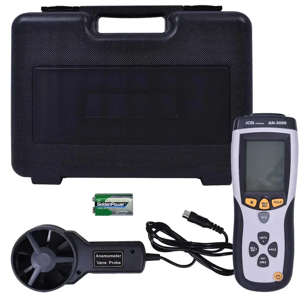 Anemômetro digital multi escalas AN-3090 Icel — fotografia 6