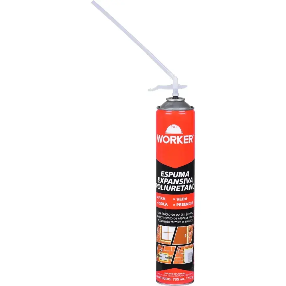 Espuma expansiva poliuretano 735ML/712G Worker — fotografia 8