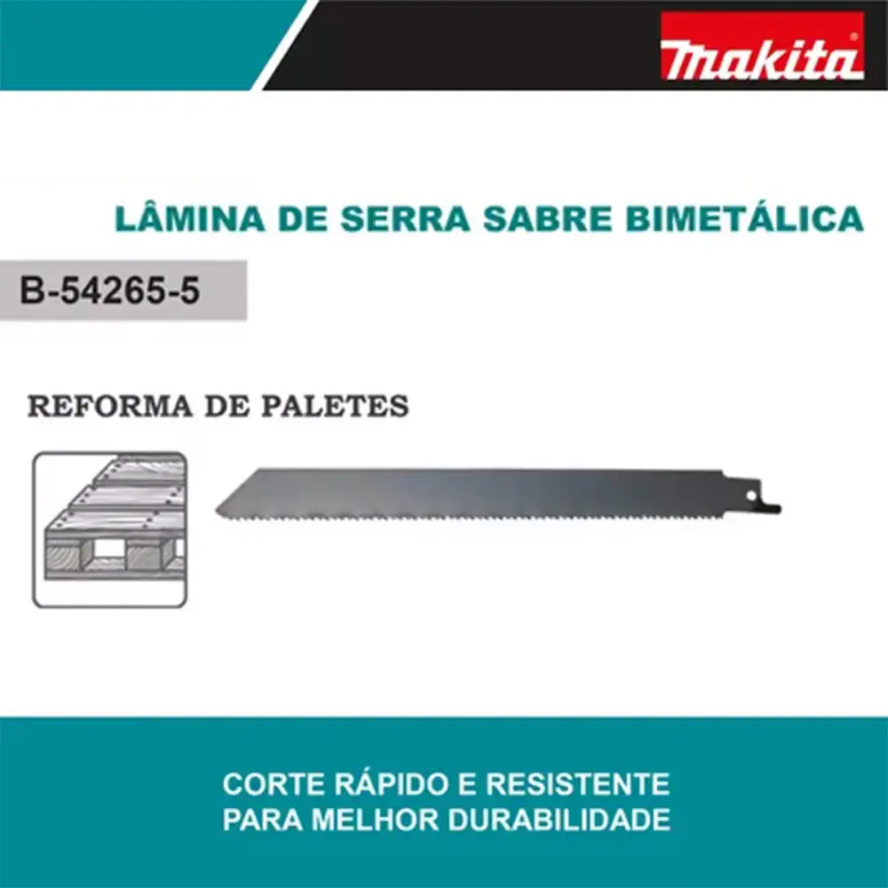 Lâmina para Serra Sabre 228 mm com 5 Unidades MAKITA — fotografia 3