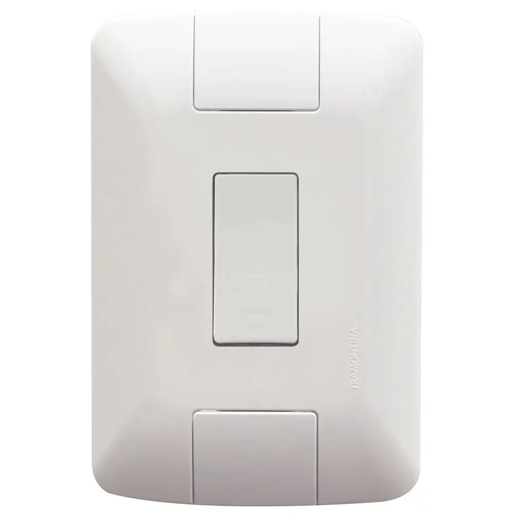 Conjunto com 1 pulsador de campainha aria 6A 250V Tramontina