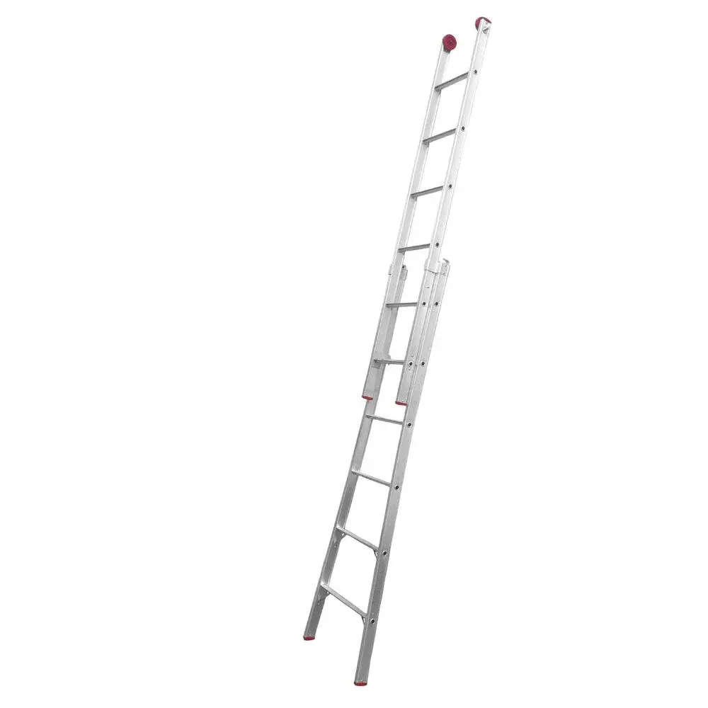 Escada dupla aluminio 10 degraus 3 posições extensiva 5,40M Worker — fotografia de referência