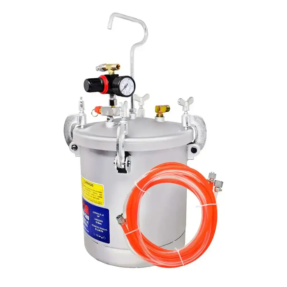 Tanque de pintura 10 litros com pistola de pintura sucção PDR Ldr2 — fotografia 4