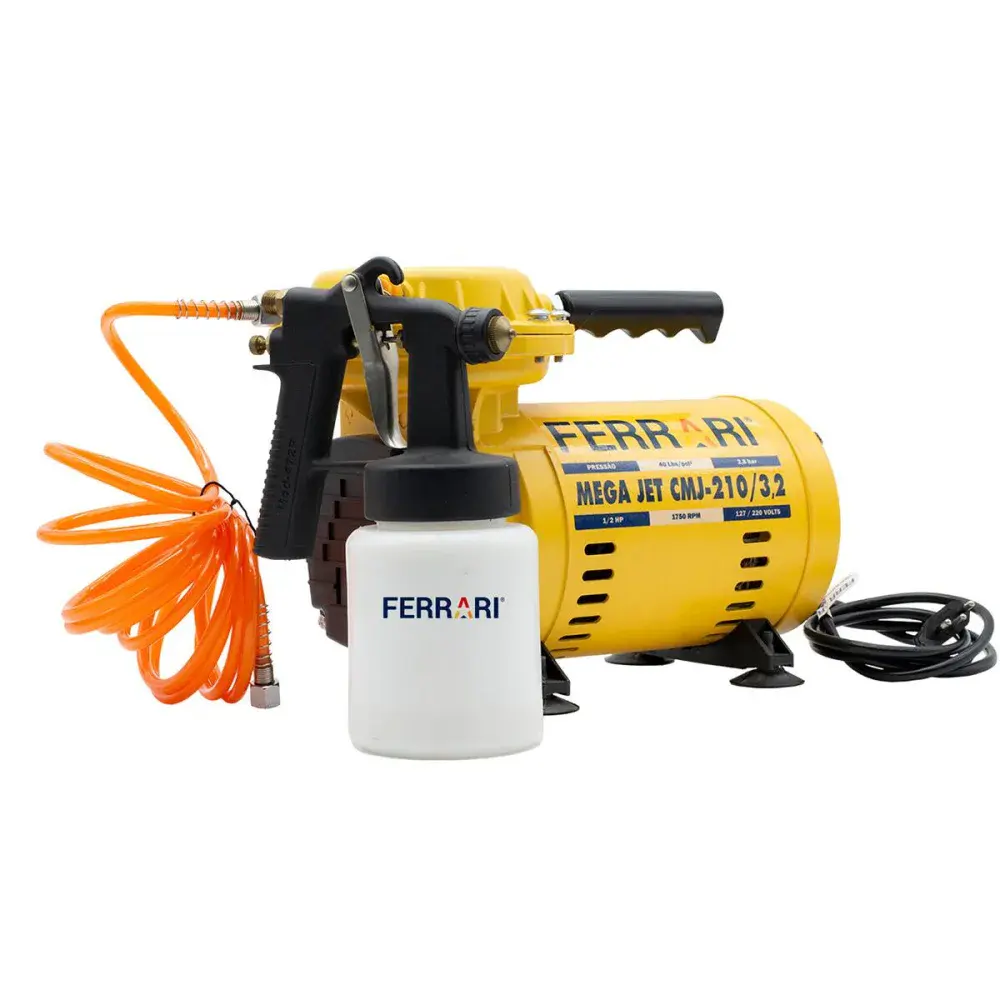 Compressor de ar direto bivolt 3,2 pés 40PSI CMJ210 Ferrari