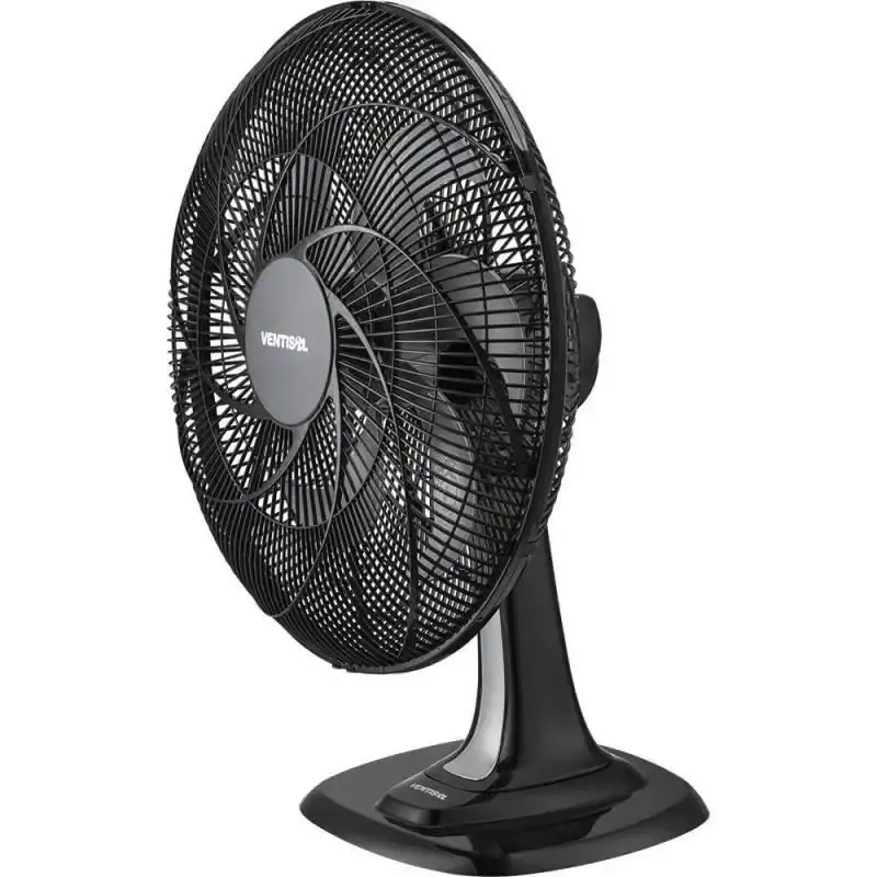 Ventilador de mesa oscilante 50 CM preto 6 pás 135W Ventisol 110 V — fotografia 2