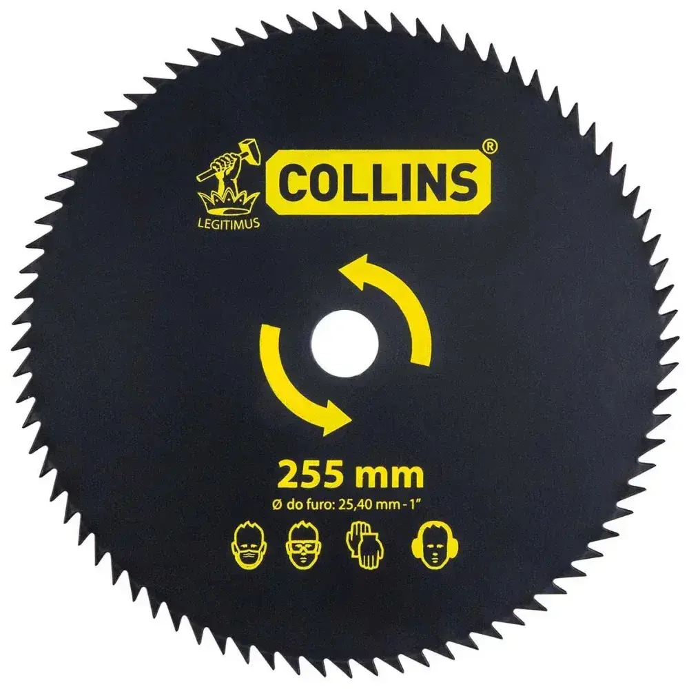 Lamina roçadeira Collins 255MMX20MM 80 dentes — fotografia 2