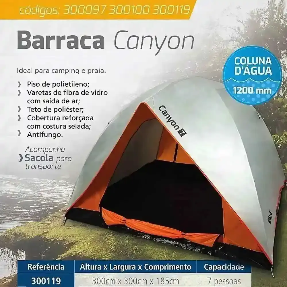Barraca para camping 7 pessoas canyon com colchão inflável de casal Kala — fotografia 7