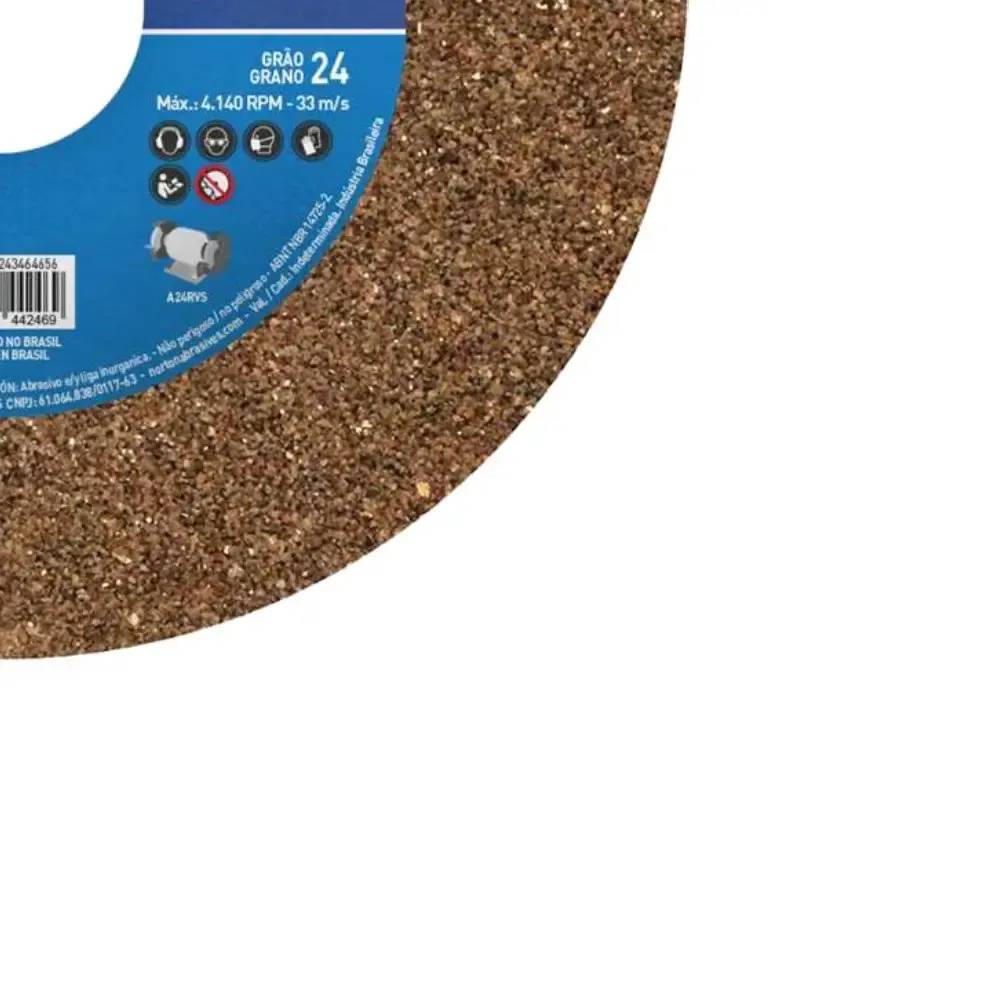 Rebolo reto para ferro 6" x 1" grão 24 66243464656 Norton — fotografia 5