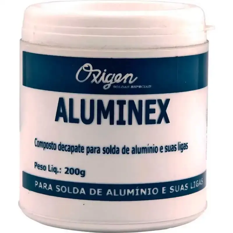 Fluxo aluminex 200G para solda de alumínio ALUMINEX200 Oxigen