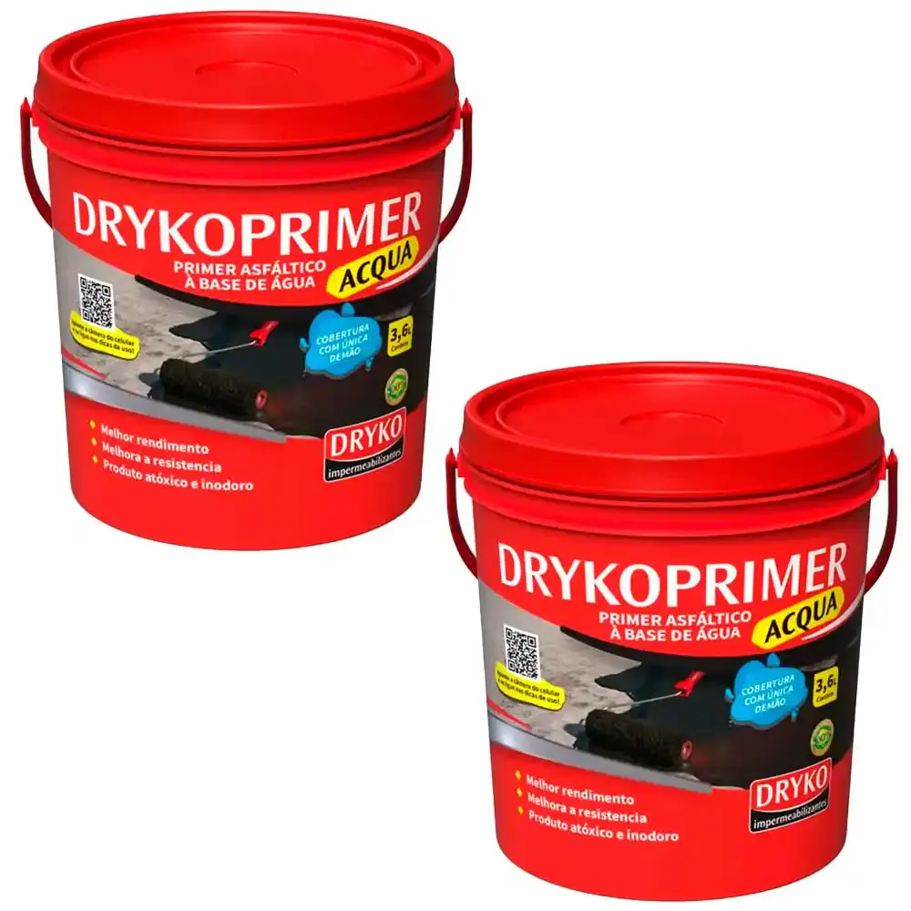 Primer asfáltico 3,6 l base d´água drycoprimer 2 uni Dryko
