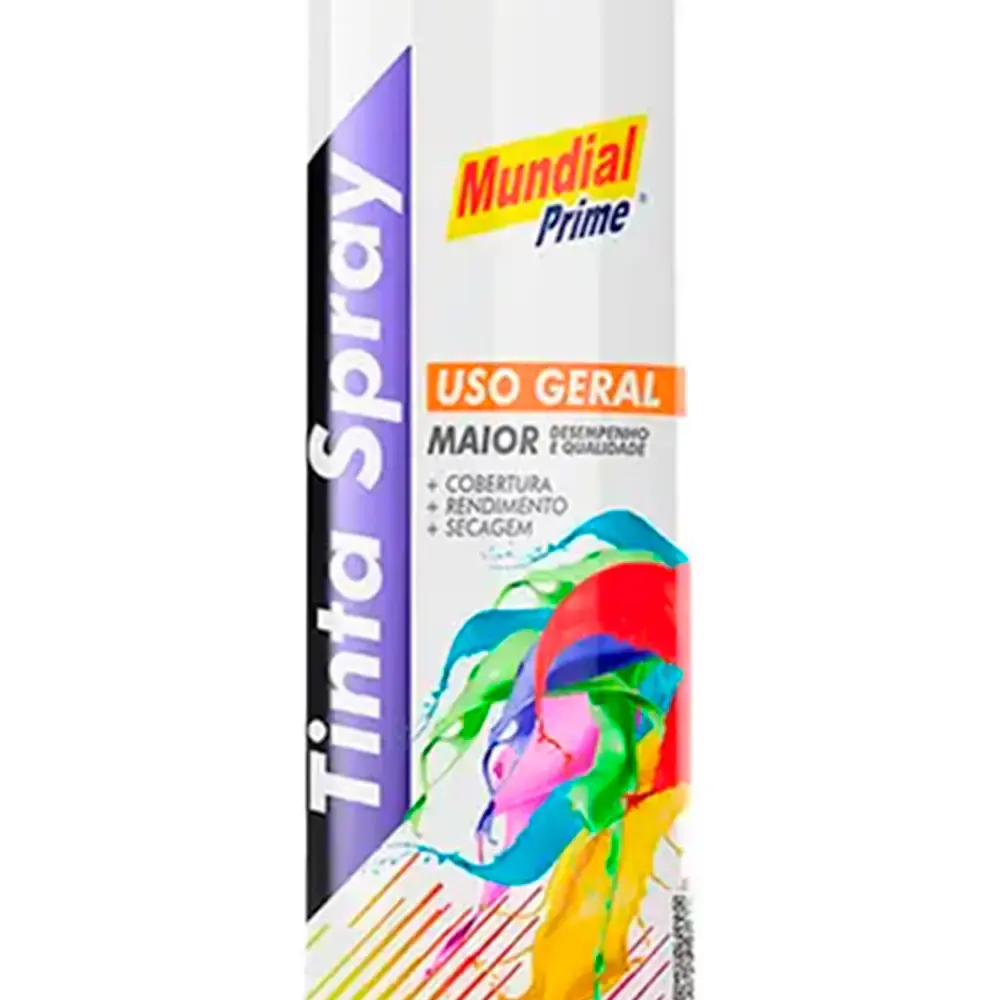 Tinta spray 400ML amarelo bandeira 02 uni mundial prime — fotografia 3