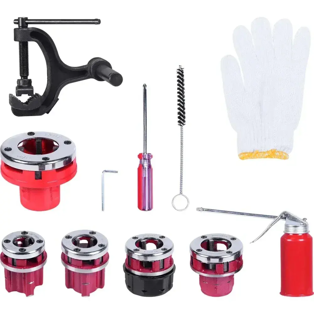 Rosqueadeira elétrica bspt 1/2 a 2" 2000W 220V completa Bumafer — fotografia 8