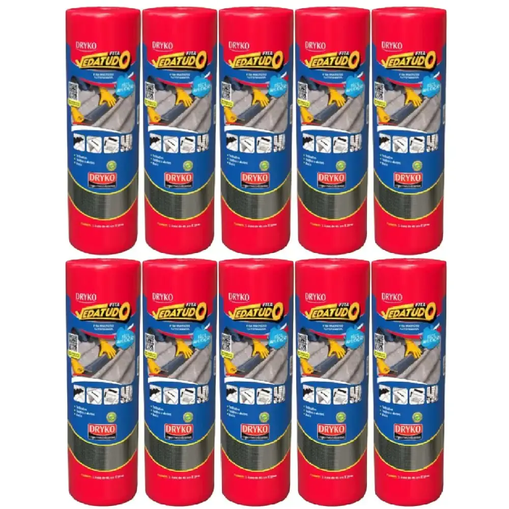 Fita Autoadesiva Asfáltica Vedatudo 45 cm x 10 m 10 Unidades DRYKO