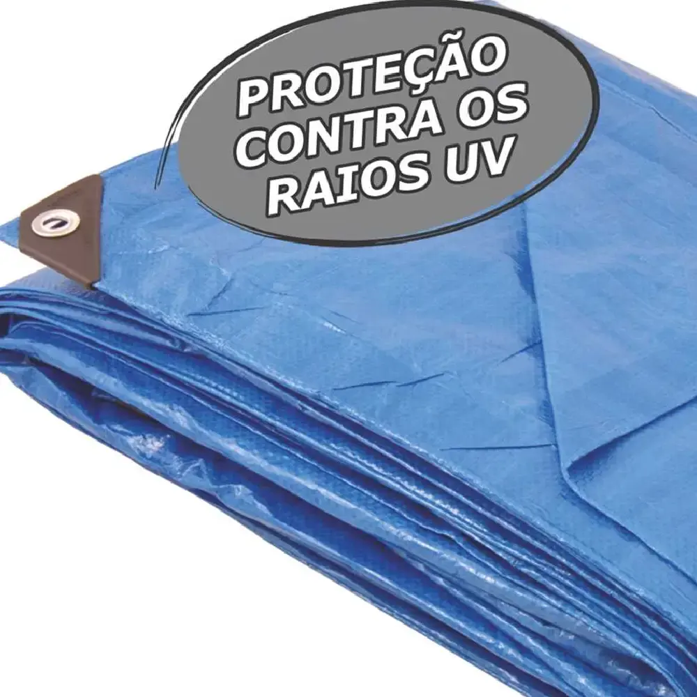 Lona 10 x 4 Metros 200 Micras Reforçada Azul VONDER — fotografia 5