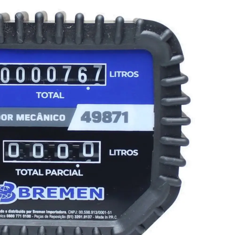 Medidor mecânico óleo 30L/MIN 6 dígitos 49871 Bremen — fotografia 3
