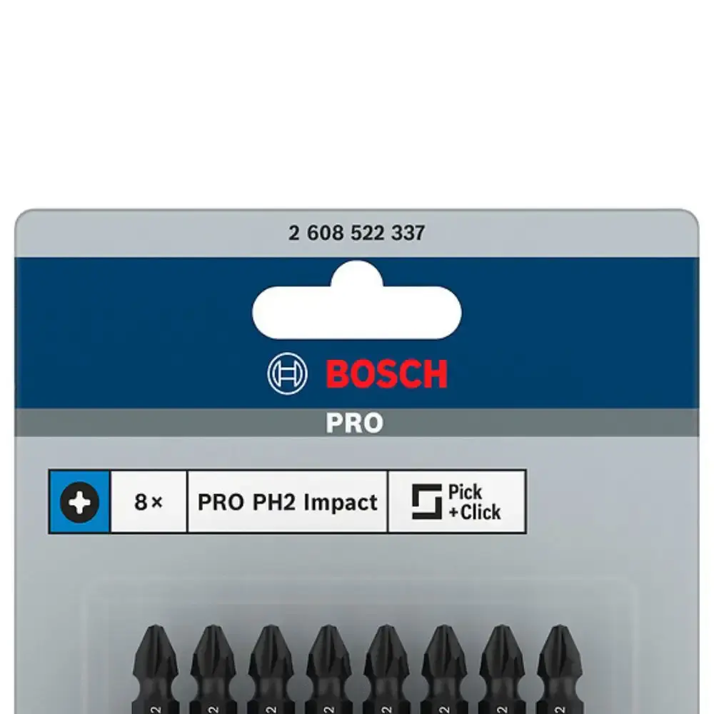 Ponta de parafusar impact PH2 65MM com 8 unidades Bosch — fotografia 4