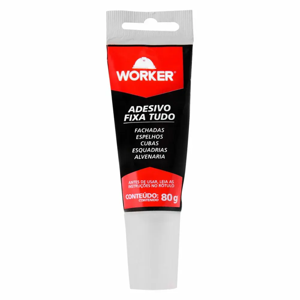 Adesivo branco fixa tudo poliuretano 80G Worker