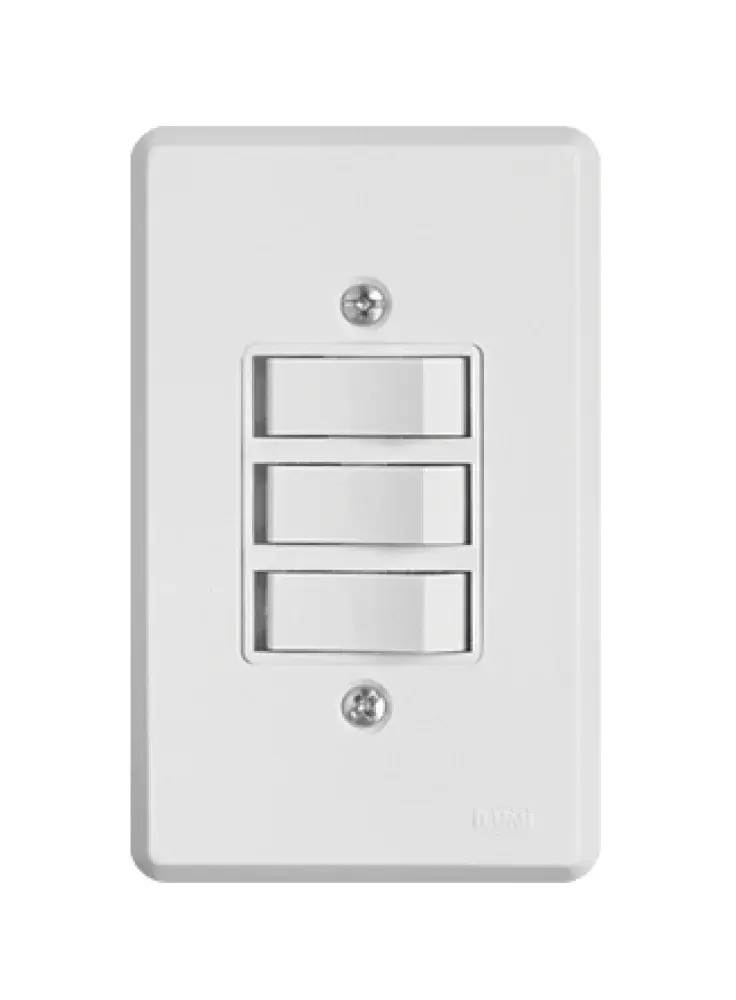 Interruptor pratika branco 3TS Ilumi