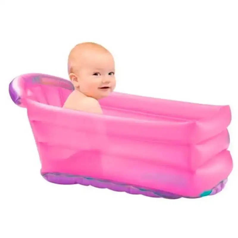 Banheira inflável para bebê bath buddy rosa multikids baby BB206 Multilaser — fotografia 3