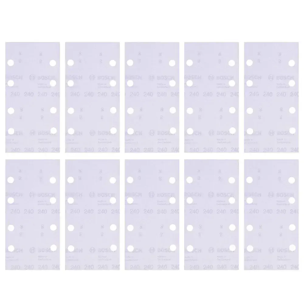 Kit 10 folhas de lixa com velcro 93X185MM P240 expert Bosch — fotografia 7