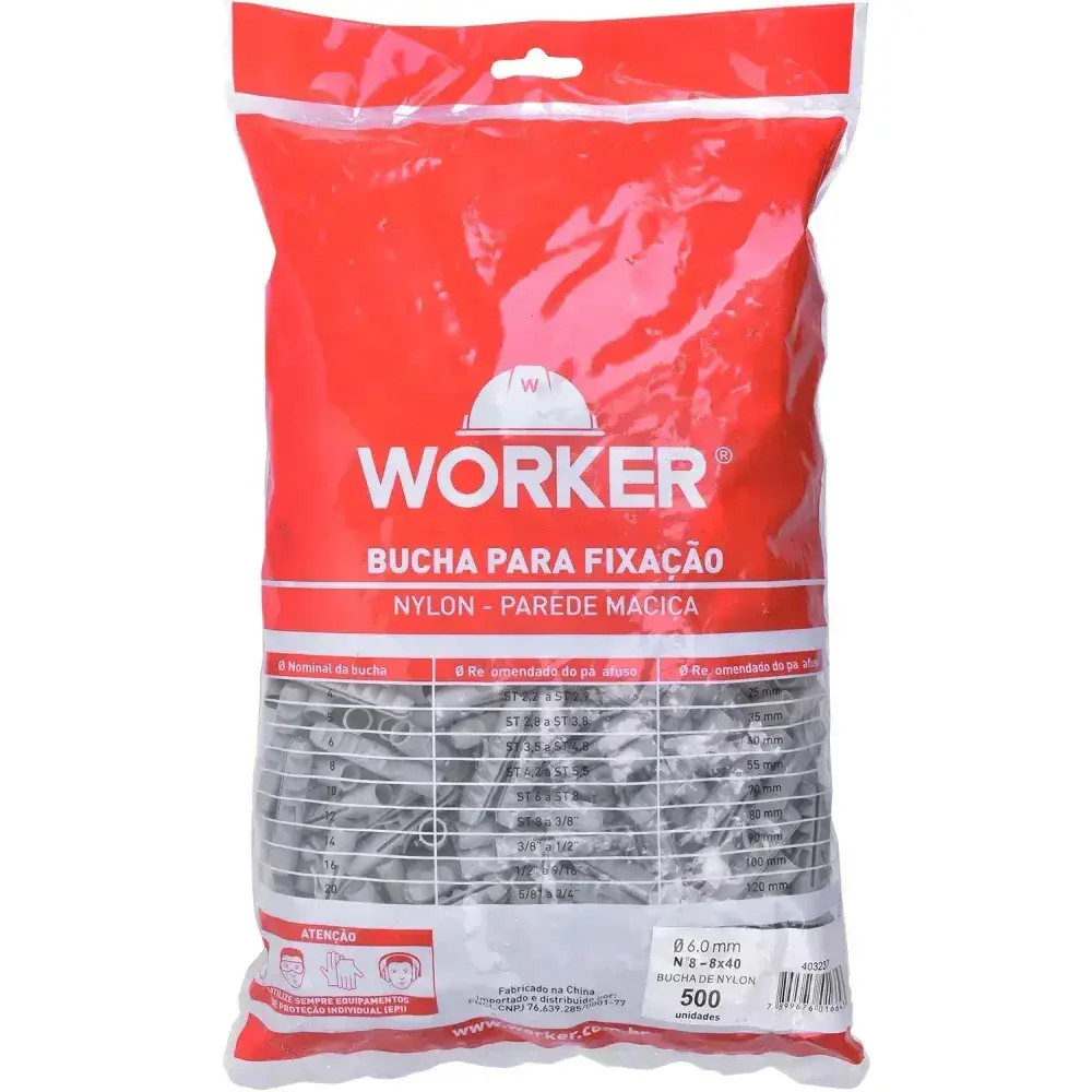 Bucha 08 500 peç nylon parede macica Worker — fotografia 5
