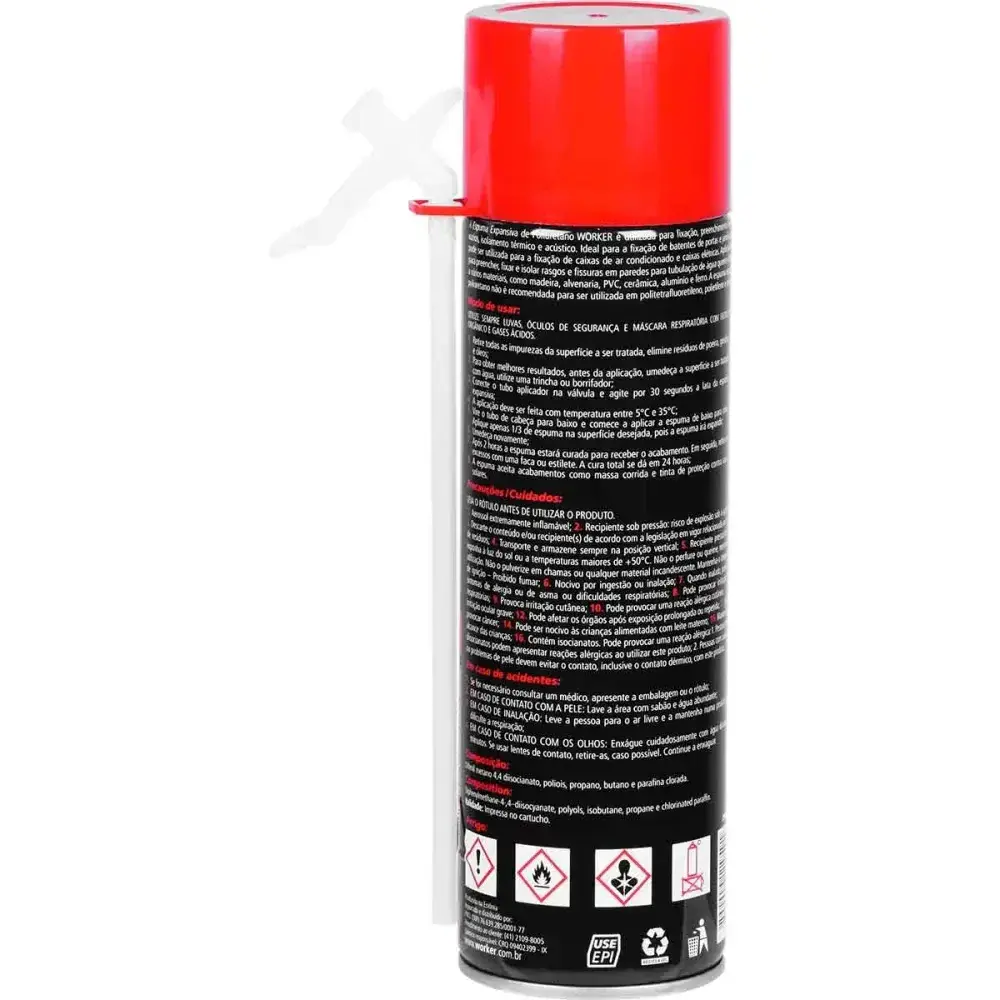 Espuma expansiva poliuretano 290ML/284G Worker — fotografia 7
