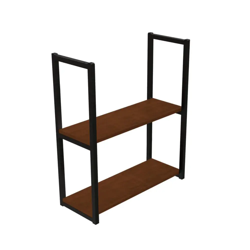 Prateleira industrial parede/teto com 2 prateleiras 60 x 20 cm avelã Brasforma — fotografia 5