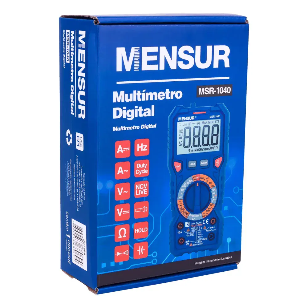 Multímetro digital MSR-1040 da Mensur — fotografia 11