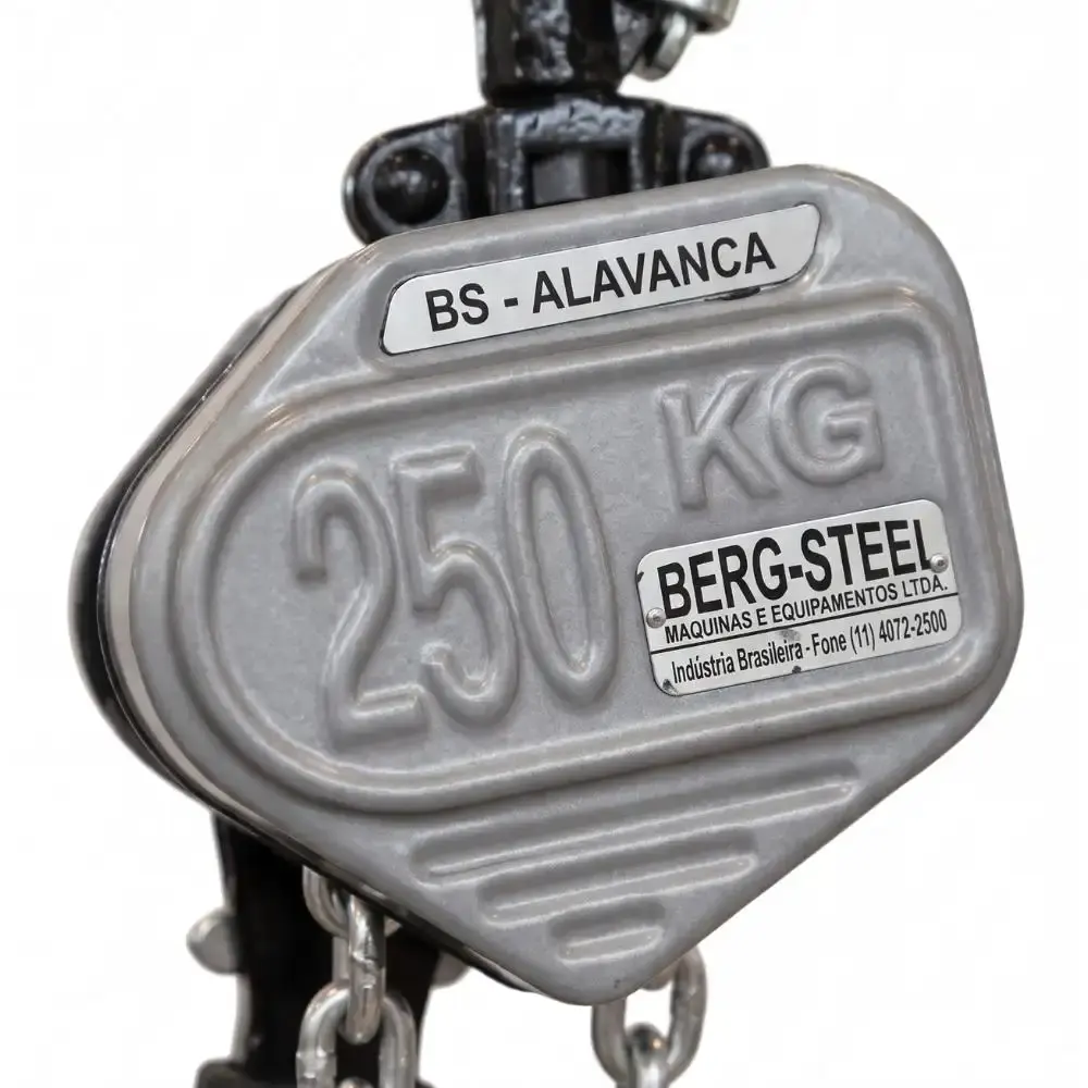 Talha de alumínio 250KG com alavanca e 1,5M de elevação berg steel — fotografia 4