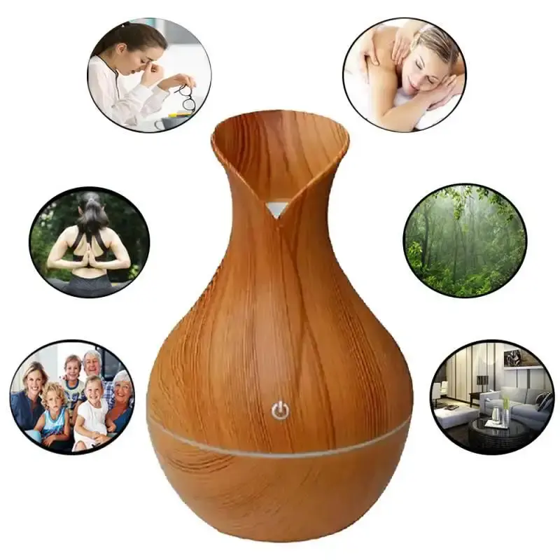 Umidificador e aromatizador de ambiente rústico bambu UMI-006 Western