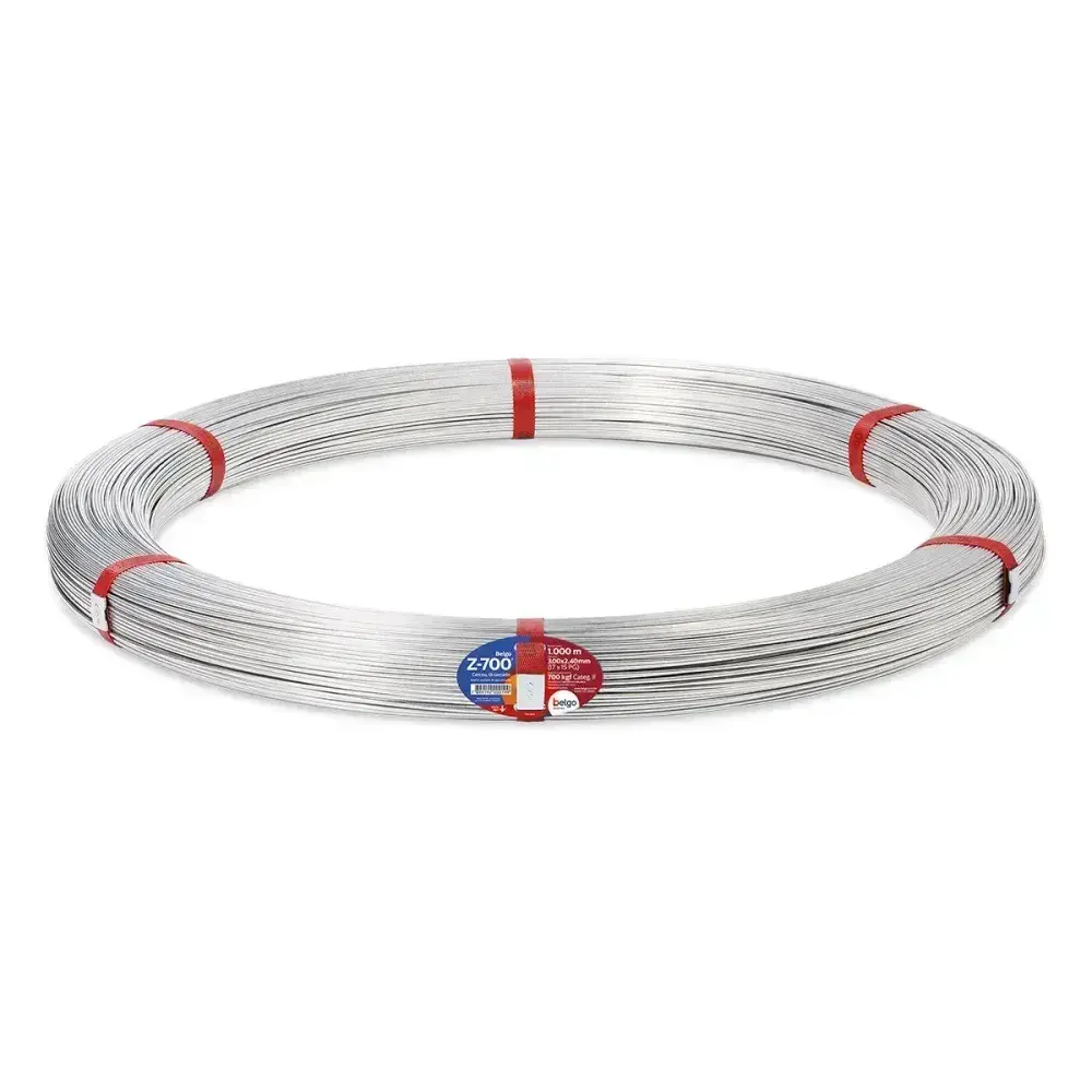 Arame liso ovalado 1000M 3 x 2,40MM Z-700 Belgo — fotografia 3