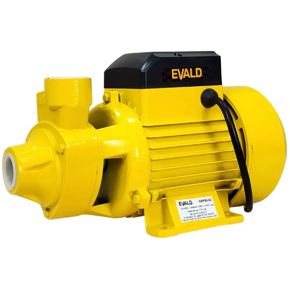 Bomba d'água periférica 1 CV 750W monofásico EPB80-03 Evald Bivolt — fotografia de referência