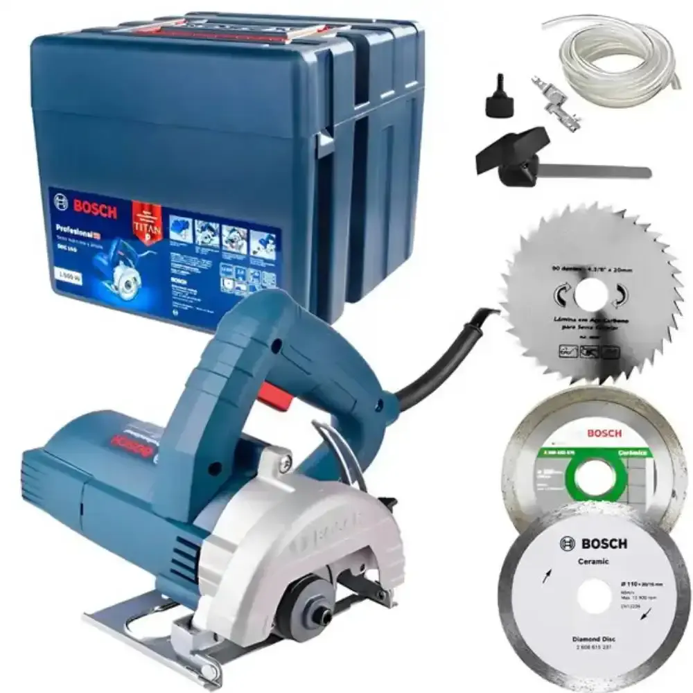 Serra mármore 5 polegadas 1500W titan GDC 151 com maleta, kit refrigeração e disco 220V Bosch — fotografia 5