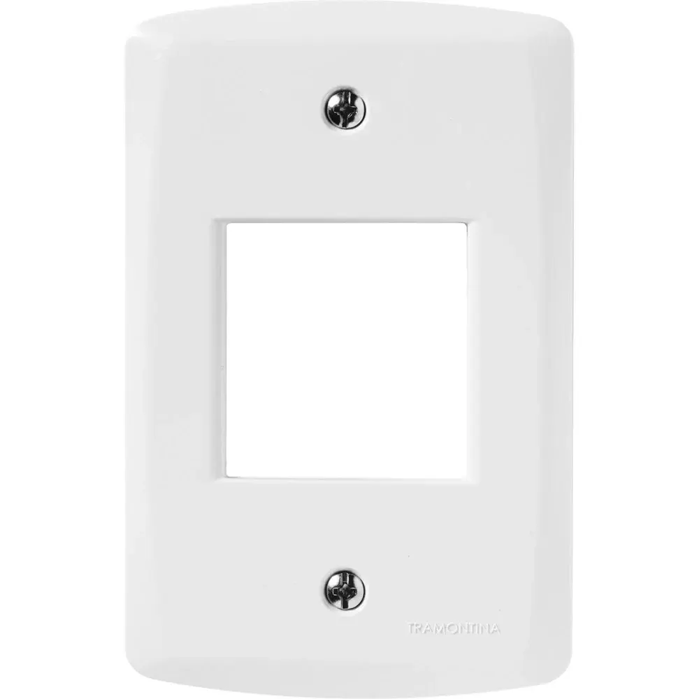 Placa 2 postos juntos 4X2 lux² branca Tramontina — fotografia de referência