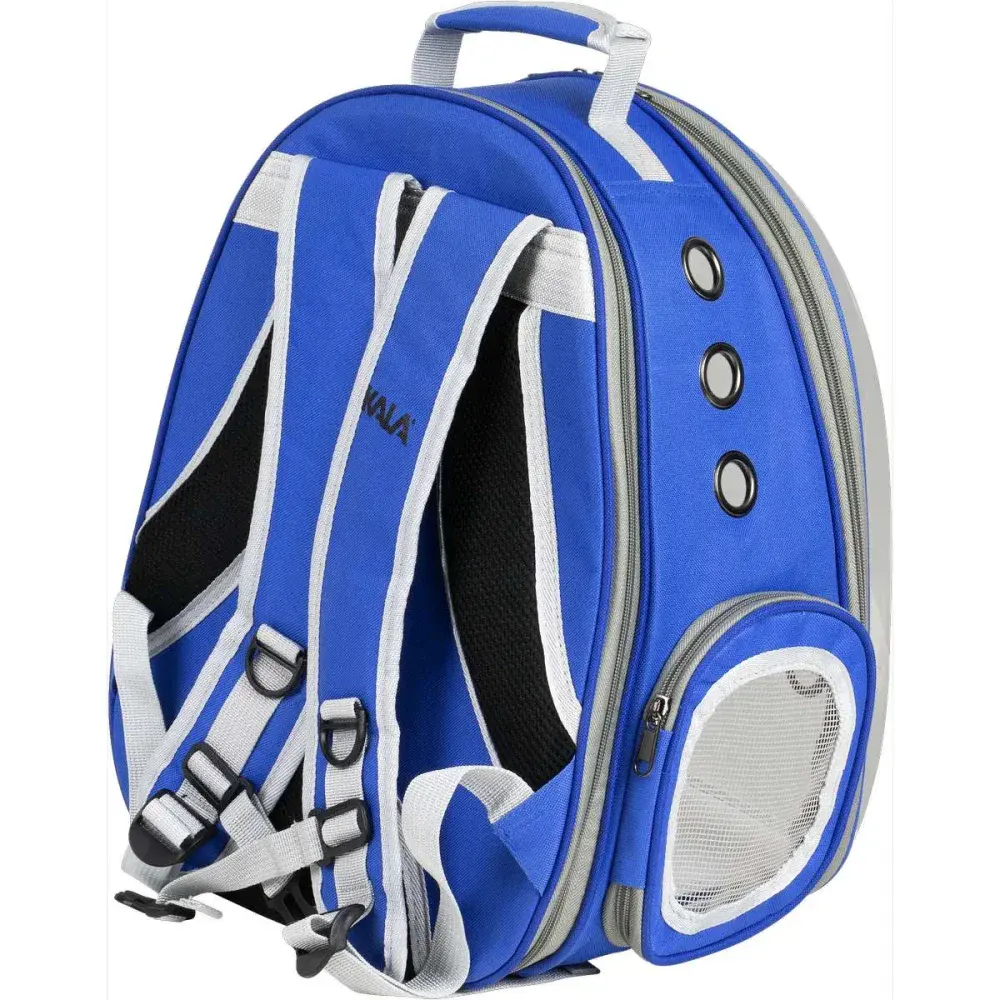 Mochila de transporte cabana expansível para pets azul da Kala — fotografia 7