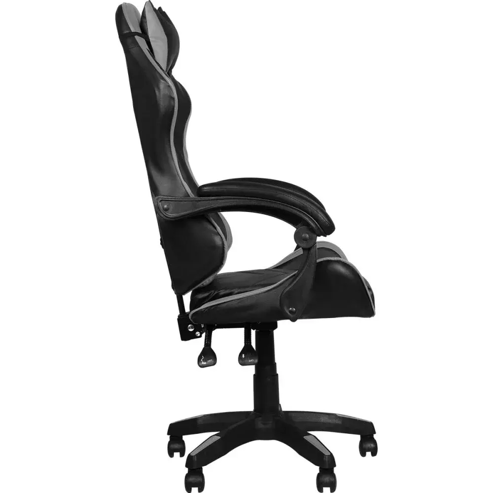 Cadeira gamer cinza e preta 120KG Kala — fotografia 3