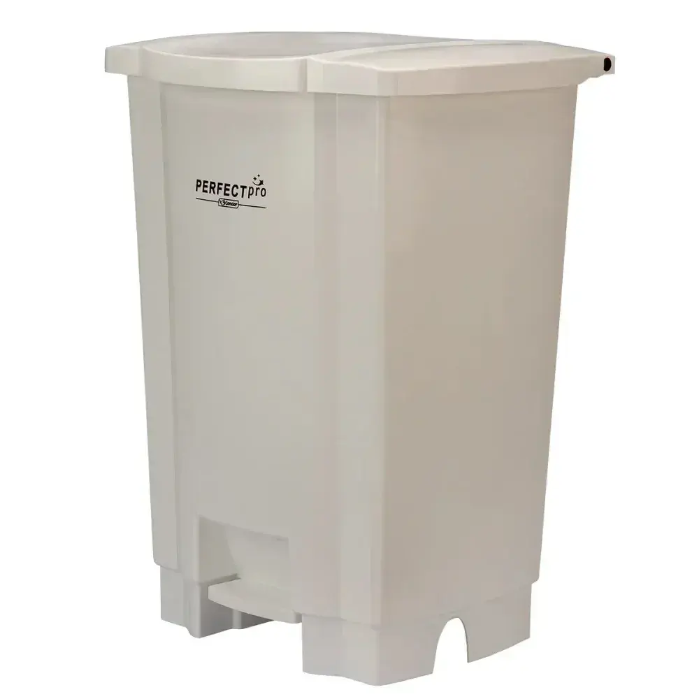Lixeira para coleta seletiva branca 50L Perfect — fotografia 12