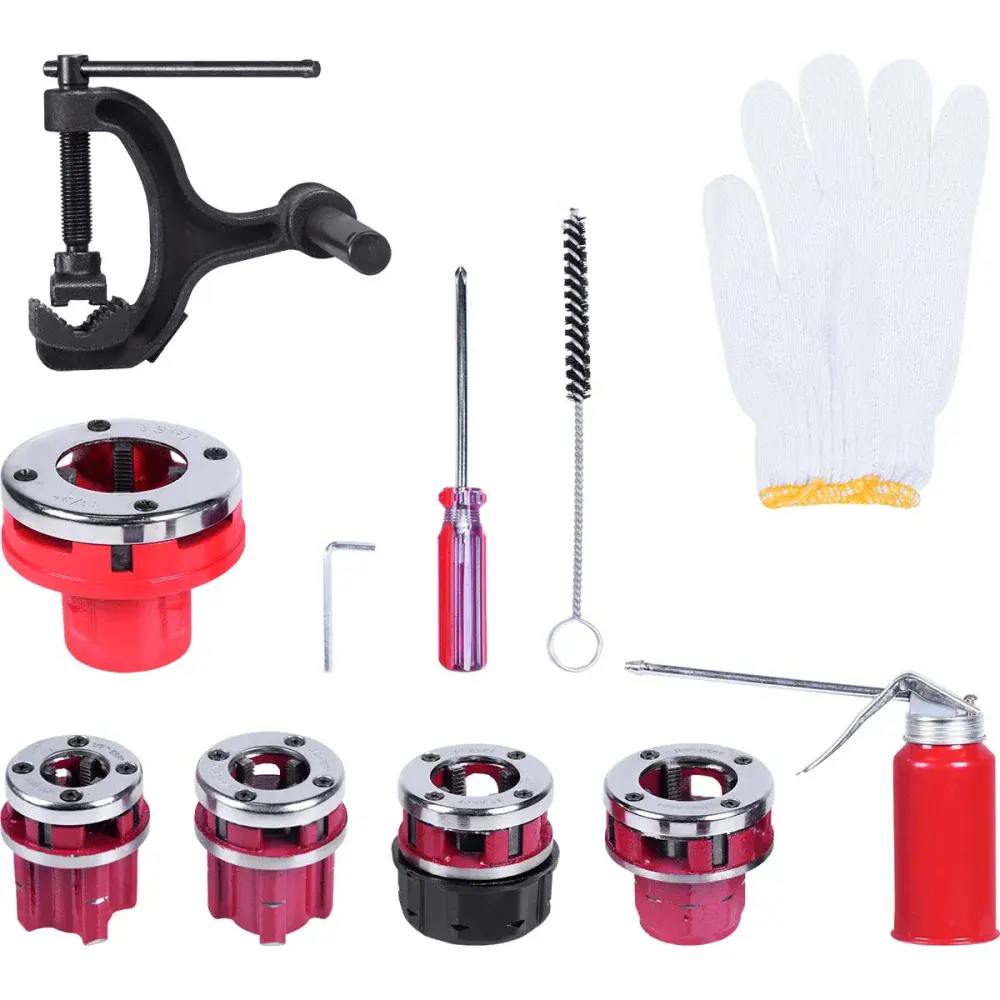 Rosqueadeira elétrica bspt 1/2 a 2" 2000W 220V completa Bumafer — fotografia 3