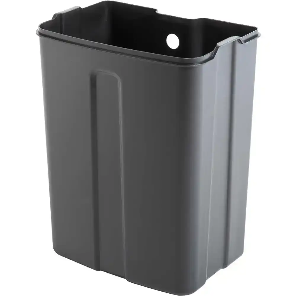 Lixeira retangular 12 litros inox cinza VONDER — fotografia 4