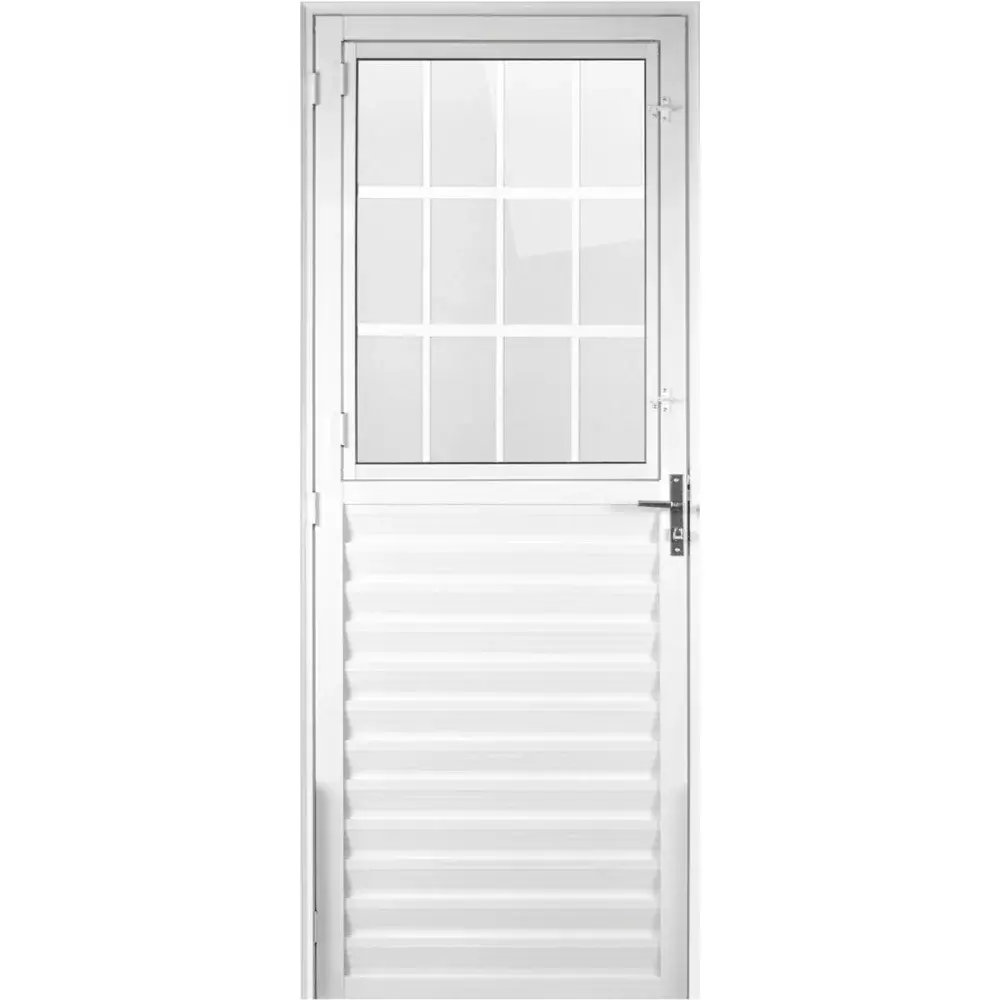 Porta postigo spp em alumínio branca esquerda vl 210X80CM Aluvid