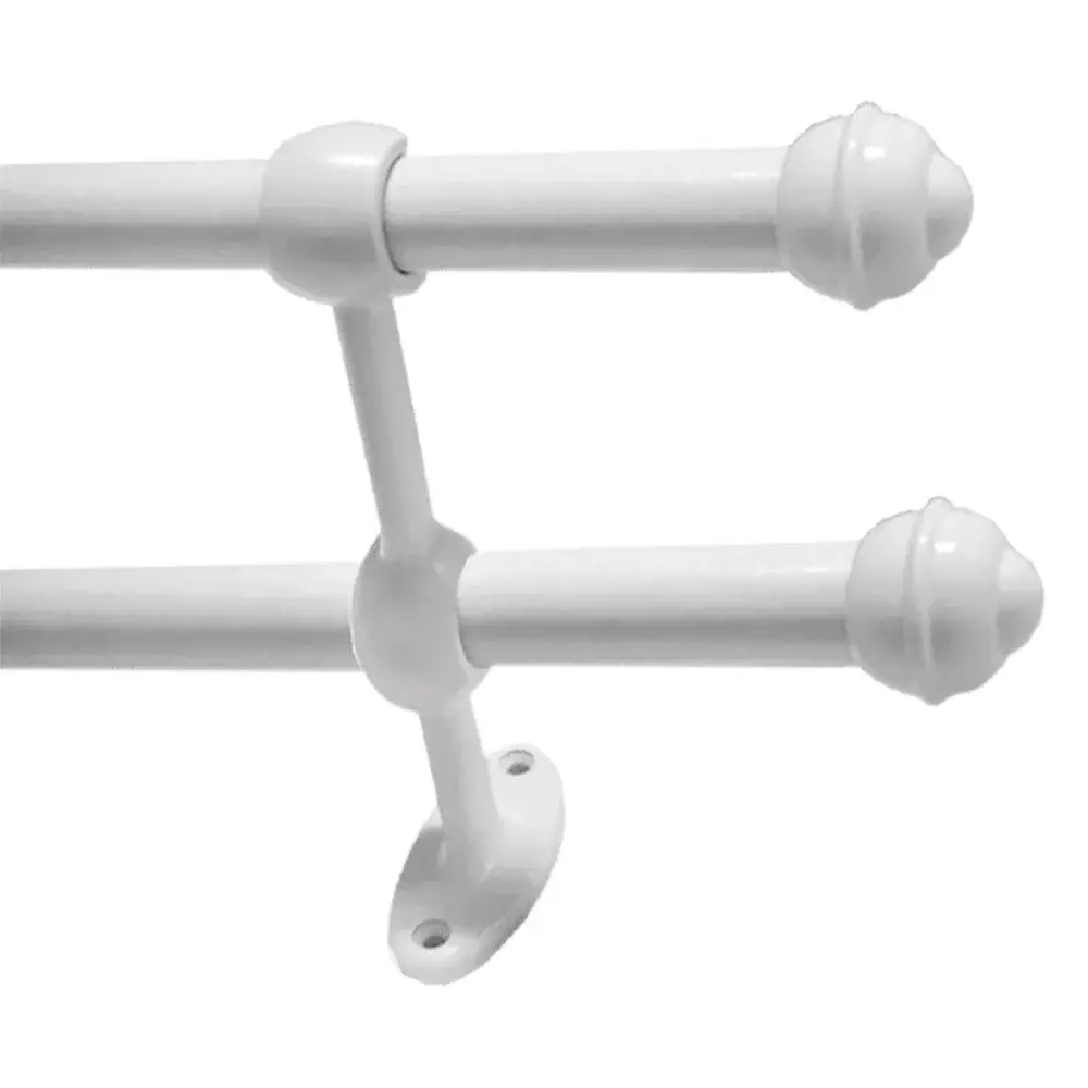 Varão de cortina duplo branco 28/19MMX2M Kala — fotografia de referência