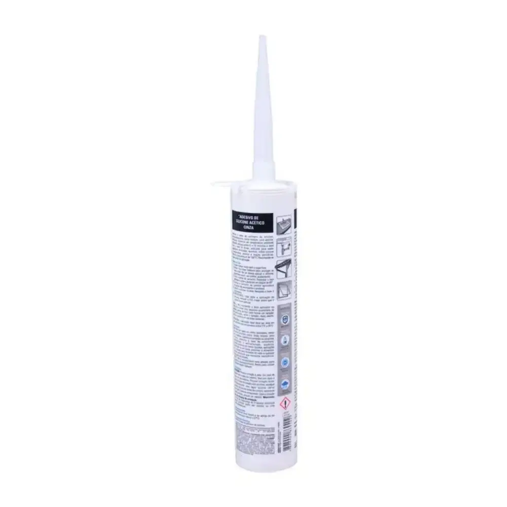 Silicone acético cinza 256 gramas Tekbond — fotografia 3