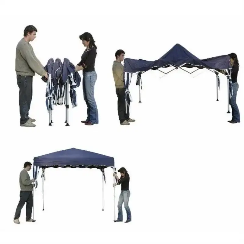 Tenda gazebo branca em poliéster 3X3 metros articulada 331100 BEL BEL FIX — fotografia 3
