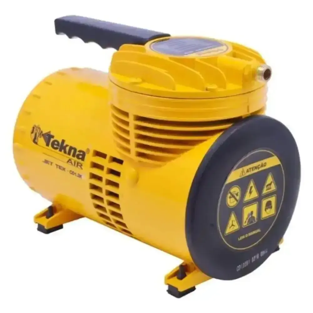 Compressor de ar direto 1/4 HP 50 PSI kit de acessórios bivolt CD12151BK Tekna — fotografia 4