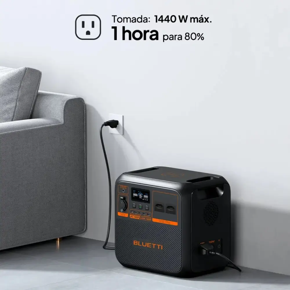 Estação armazenamento de energia portátil 1.800W 1.440WH AC180P Bluetti 110 V — fotografia 5