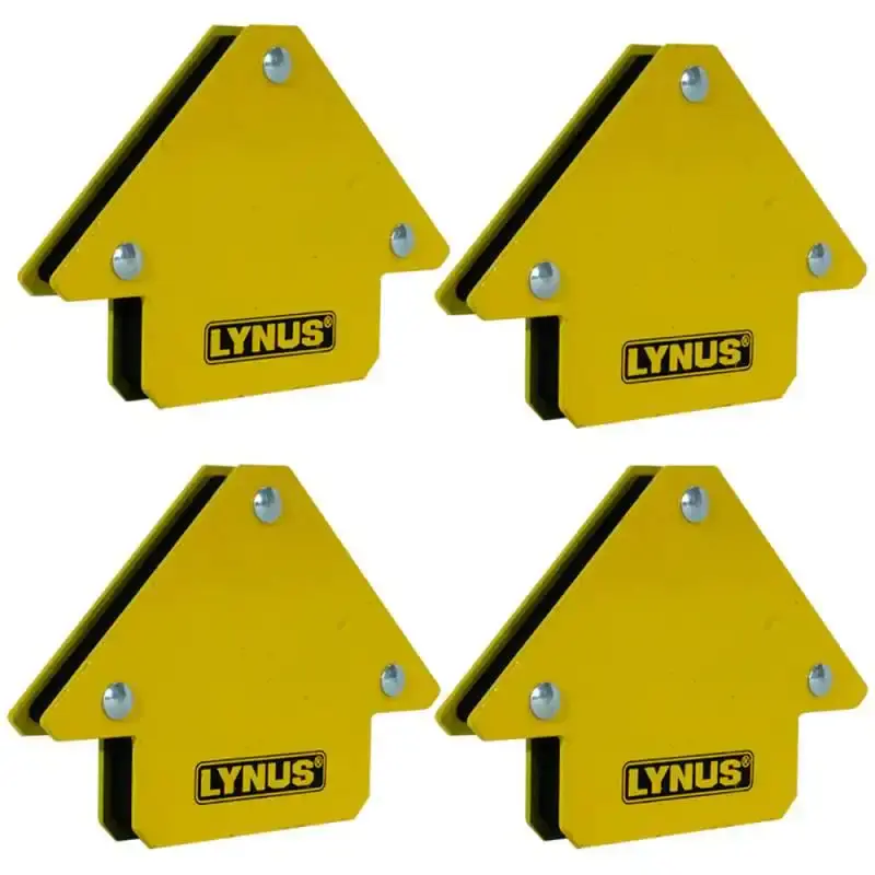 Esquadro magnético hezagonal para soldador 12 KG EML-12 kit com 4 peças Lynus